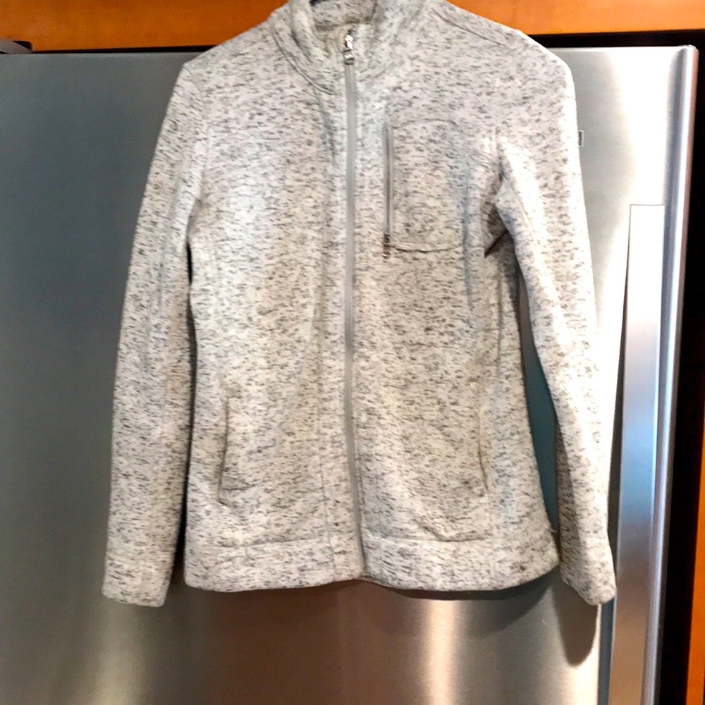 Womens Gray Gray Fleece Zip Up Sweatshirt